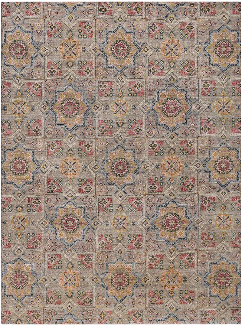 Oran ORAN-02 Greige/Multi  -  9' 1'' x  11' 10''