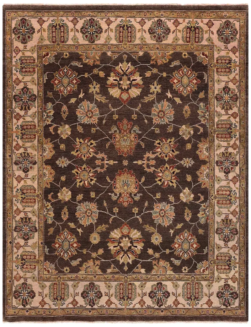 Oushak OUS-09 Soft Brown/Ivory  -  7' 10'' x  10' 