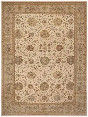 Pakistani-One of a Kind Afshan Beige/Taupe - 12' x 16' 10''
