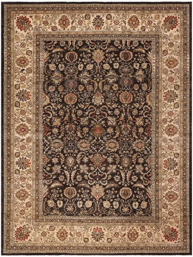 Pakistani-One of a Kind Agra Brown/Ivory  -  11' 11'' x  14' 11''