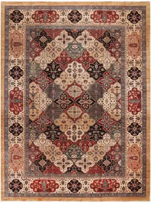 Pakistani-One of a Kind Bakhshayesh Gold/Multi - 10' x 12' 11''