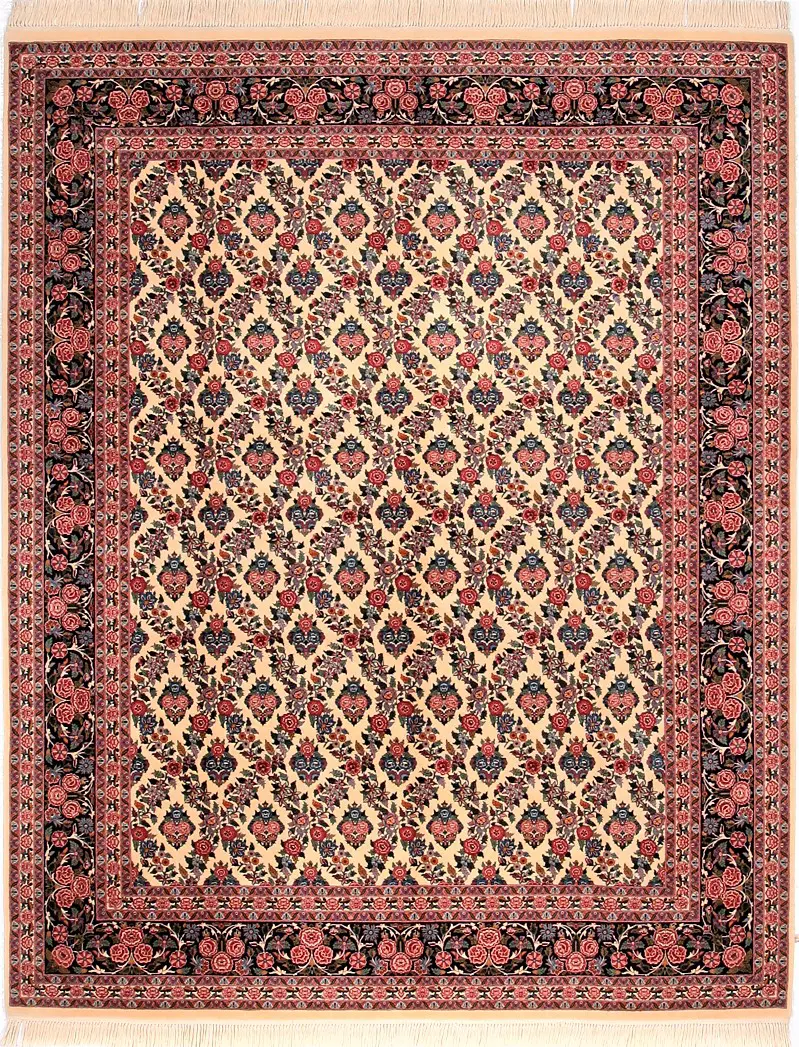 Pakistani-One of a Kind Bidjar Ivory  -  8' 2'' x  10' 