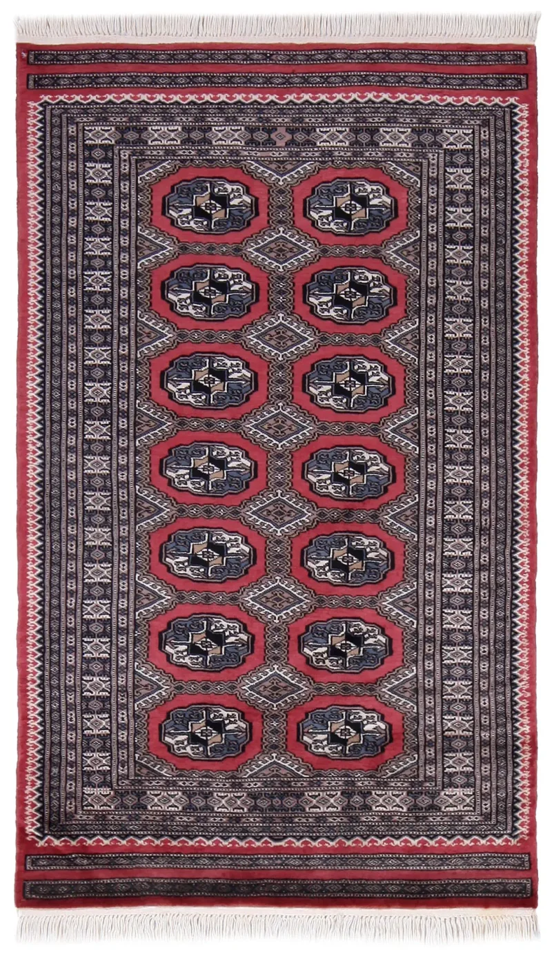 Pakistani-One of a Kind Bokhara Coral  -  3'  x  5' 1''