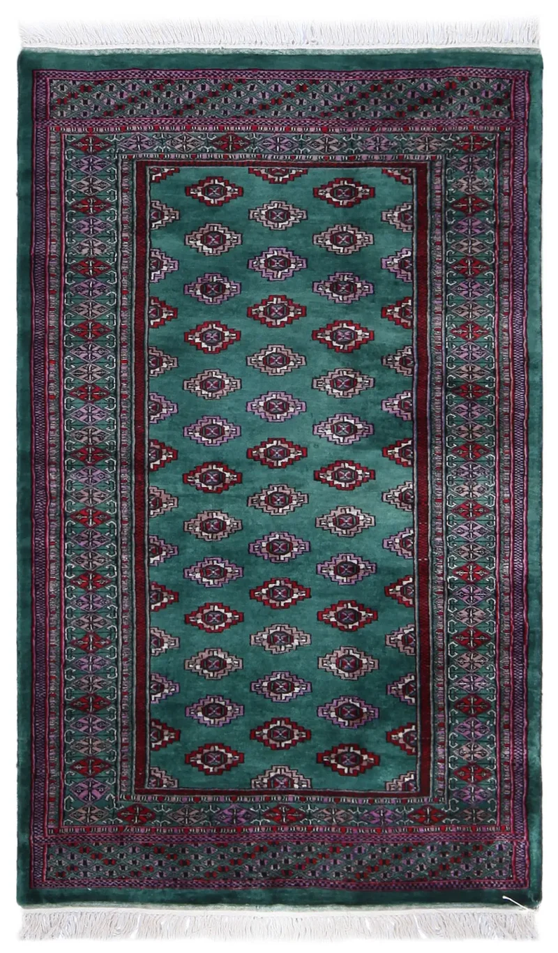 Pakistani-One of a Kind Bokhara Green  -  3' 2'' x  5' 