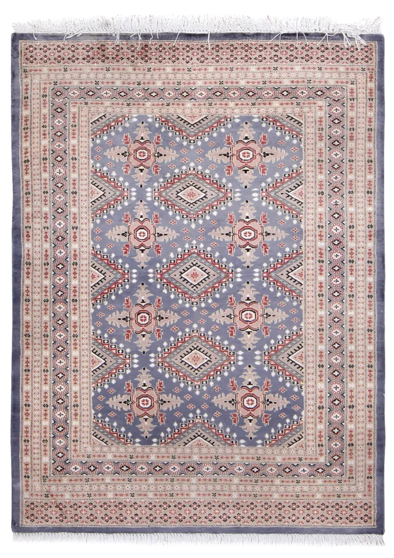 Pakistani-One of a Kind Bokhara Grey  -  4' 3'' x  5' 8''