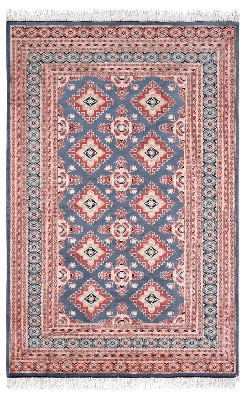 Pakistani-One of a Kind Bokhara Grey  -  4' 1'' x  6' 3''