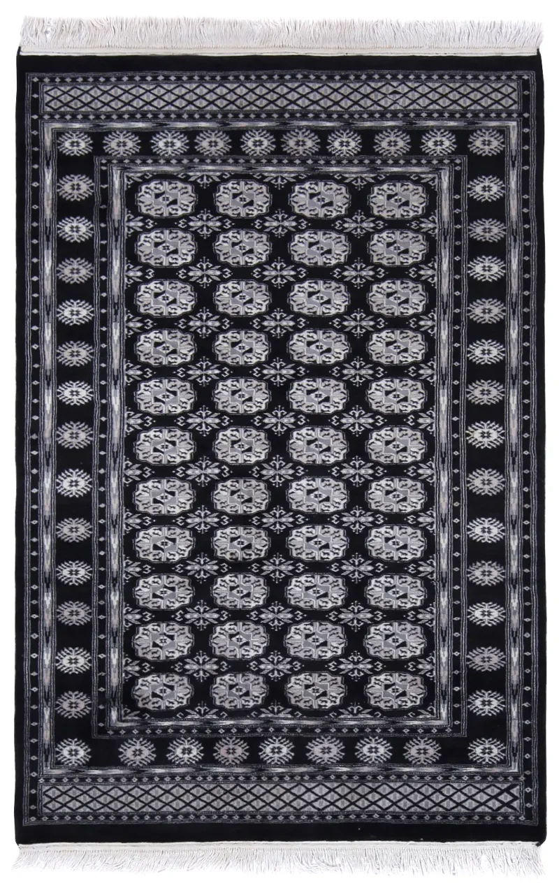Pakistani-One of a Kind Bokhara Grey  -  4'  x  6' 