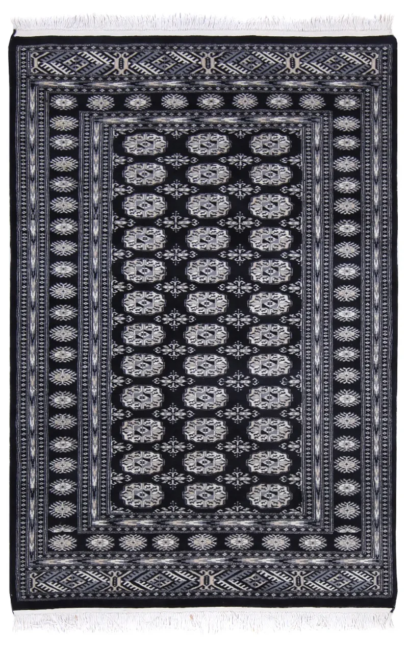 Pakistani-One of a Kind Bokhara Grey  -  4' 2'' x  6' 1''