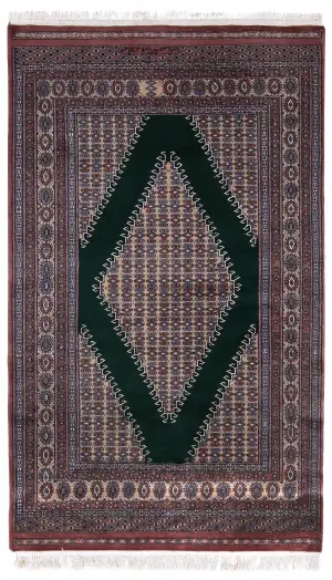 Pakistani-One of a Kind Bokhara Tan - 4' x 6' 9''