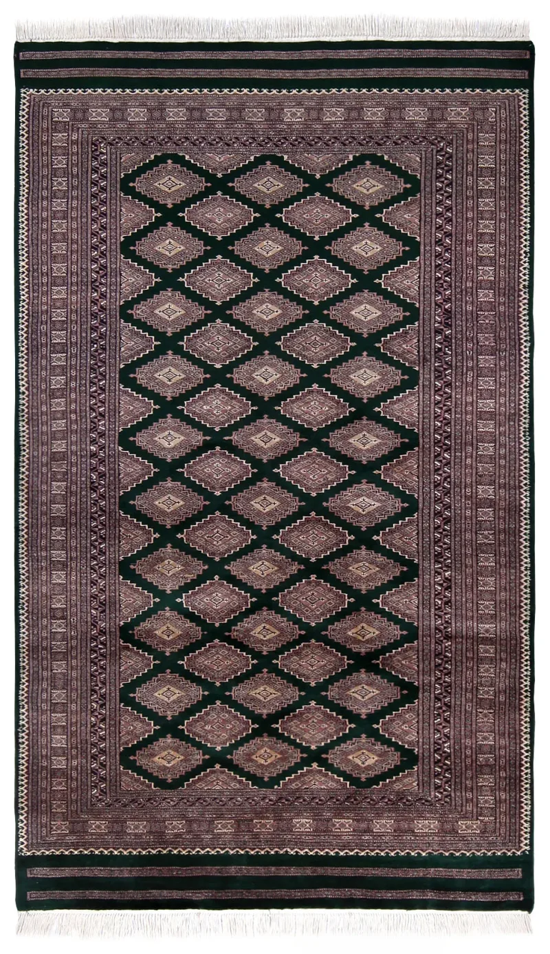 Pakistani-One of a Kind Bokhara Dark Green  -  5' 1'' x  8' 8''