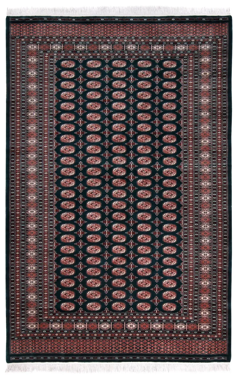 Pakistani-One of a Kind Bokhara Teal  -  6' 3'' x  9' 8''