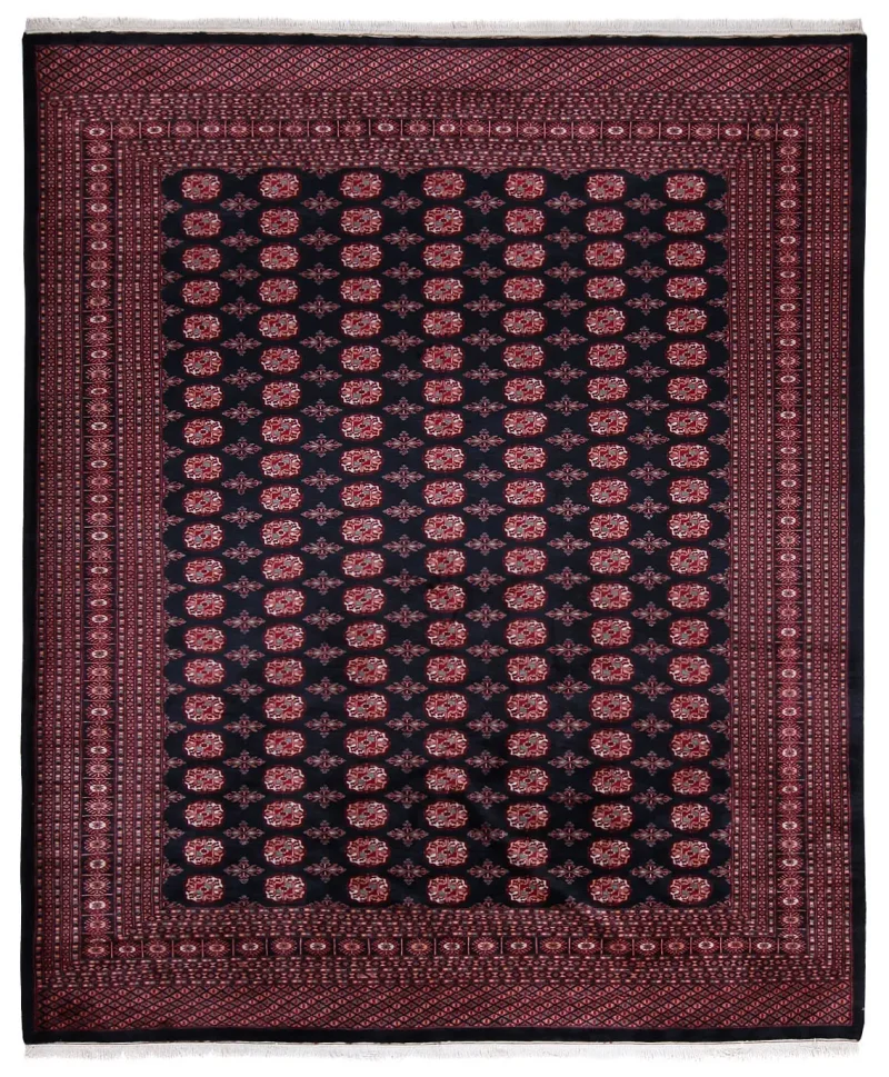 Pakistani-One of a Kind Bokhara Midnight Blue  -  8' 3'' x  9' 11''