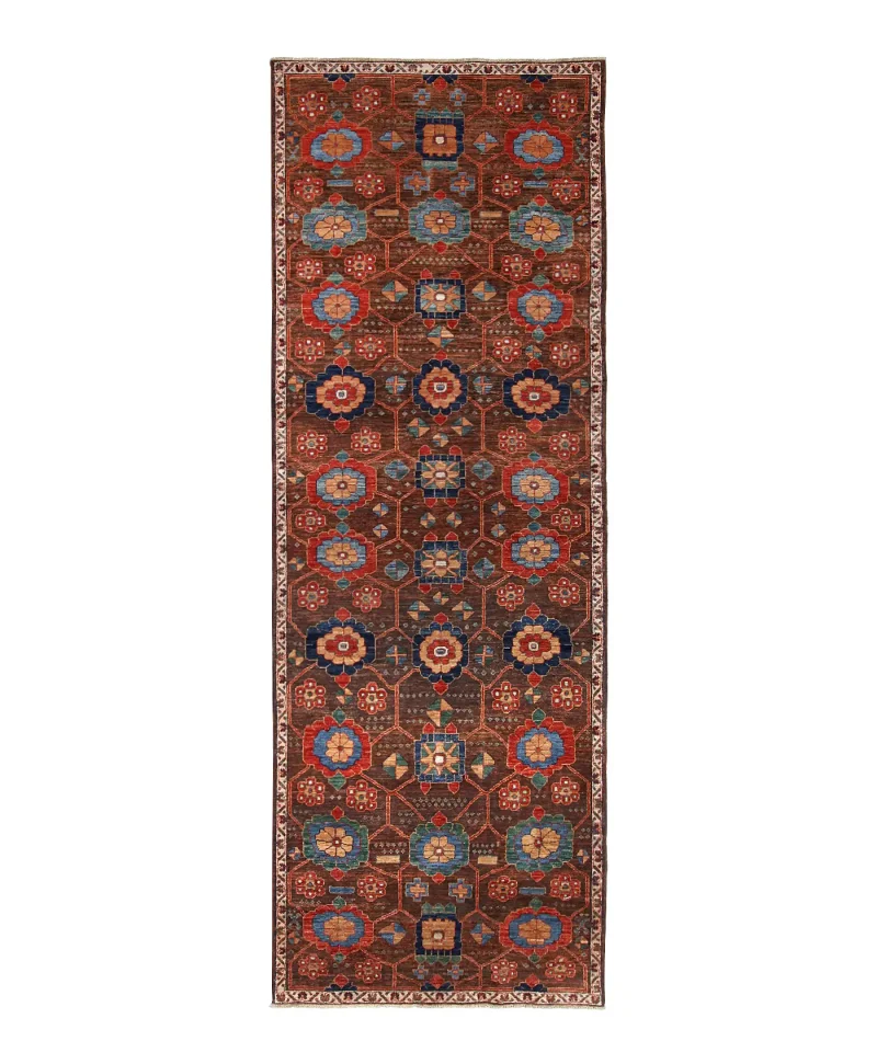 Pakistani-One of a Kind Caucasian Brown  -  4' 2'' x  11' 11''