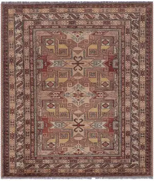 Pakistani-One of a Kind Caucasian Brown/Multi - 5' 9'' x 6' 8''