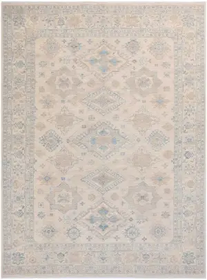 Pakistani-One of a Kind Caucasian Beige/Blue - 8' 11'' x 11' 8''