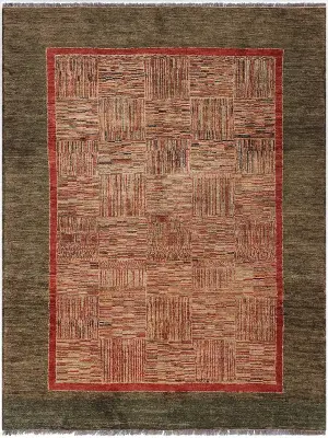 Pakistani-One of a Kind Gabbeh Beige/Brown - 4' 9'' x 6' 5''