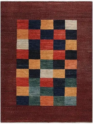 Pakistani-One of a Kind Gabbeh Multi - 4' 11'' x 7'