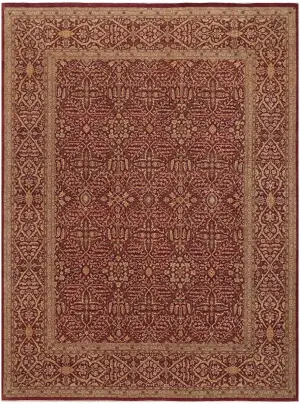 Pakistani-One of a Kind Hadji Jalili Tabriz Burgundy - 8' 11'' x 12' 1''