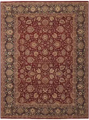 Pakistani-One of a Kind Hadji Jalili Tabriz Red - 8' 10'' x 12' 1''