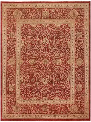 Pakistani-One of a Kind Hadji Jalili Tabriz Rust - 9' 2'' x 11' 8''