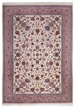 Pakistani-One of a Kind Kashan Rose - 6' x 9'