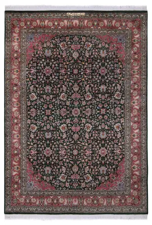 Pakistani-One of a Kind Kashan Rose - 7' 1'' x 10'