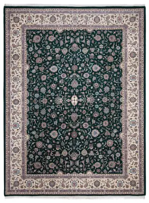 Pakistani-One of a Kind Kashan Ivory - 9' 2'' x 12' 5''