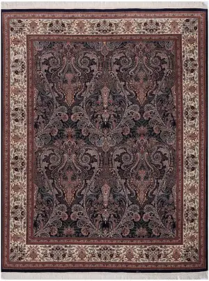 Pakistani-One of a Kind Kerman Navy/Ivory - 9' x 12' 6''