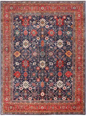 Pakistani-One of a Kind Mahal Navy/Rust - 10' 6'' x 13' 10''