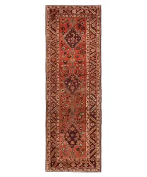 Pakistani-One of a Kind Malayer Rust - 3' 3'' x 10' 3''