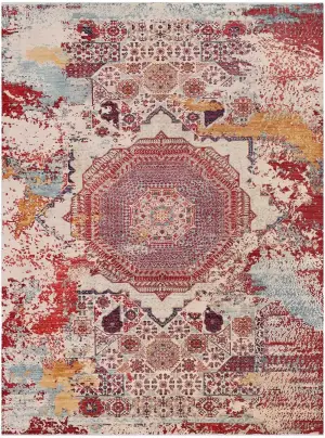 Pakistani-One of a Kind Mamluk Beige/Multi - 8' 10'' x 11' 9''