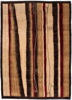 Pakistani-One of a Kind Modern Multi - 6' 4'' x 8' 9''