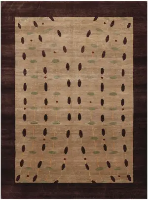 Pakistani-One of a Kind Modern Gold - 8' 1'' x 9' 11''