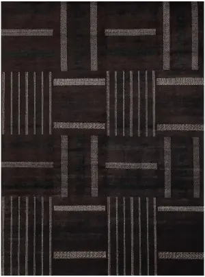 Pakistani-One of a Kind Modern Black - 8' 4'' x 11' 2''