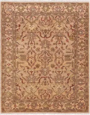 Pakistani-One of a Kind Oushak Gold - 4' 9'' x 5' 1''