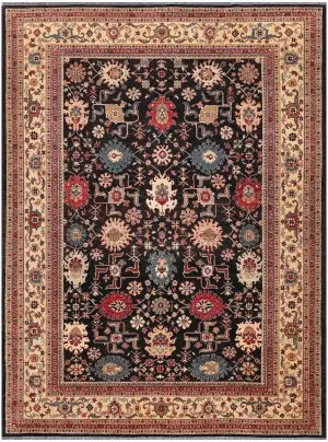 Pakistani-One of a Kind Oushak Black - 9' 3'' x 12' 4''
