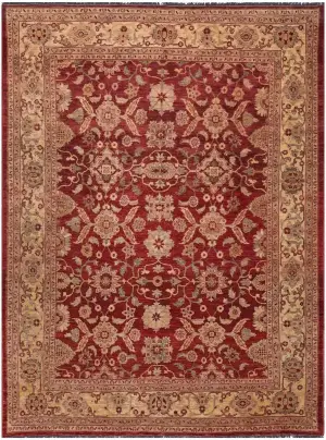 Pakistani-One of a Kind Oushak Red - 9' 3'' x 11' 1''