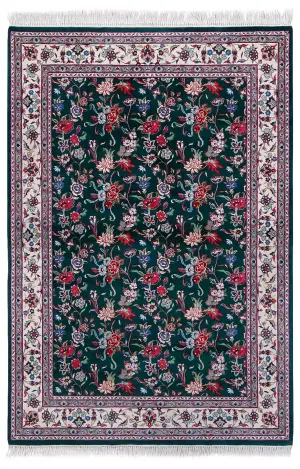 Pakistani-One of a Kind Qum Ivory - 4' 7'' x 6' 7''