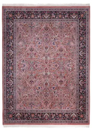 Pakistani-One of a Kind Qum Navy - 8' 1'' x 10' 2''