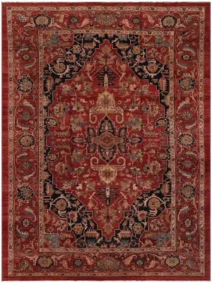 Pakistani-One of a Kind Serapi Red/Navy - 13' x 18' 1''