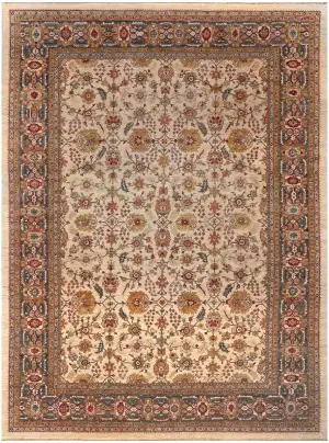 Pakistani-One of a Kind Sultanabad Ivory - 10' 2'' x 13' 9''