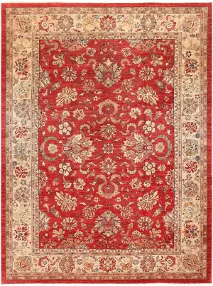 Pakistani-One of a Kind Tabriz Rust/Ivory - 10' x 13' 9''