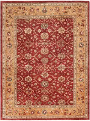 Pakistani-One of a Kind Sultanabad Rust/Gold - 10' 6'' x 12' 11''