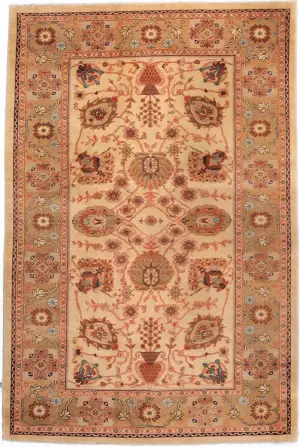 Pakistani-One of a Kind Sultanabad Gold - 6' x 9'