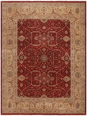 Pakistani-One of a Kind Tabriz Rust/Gold - 12' x 14' 9''