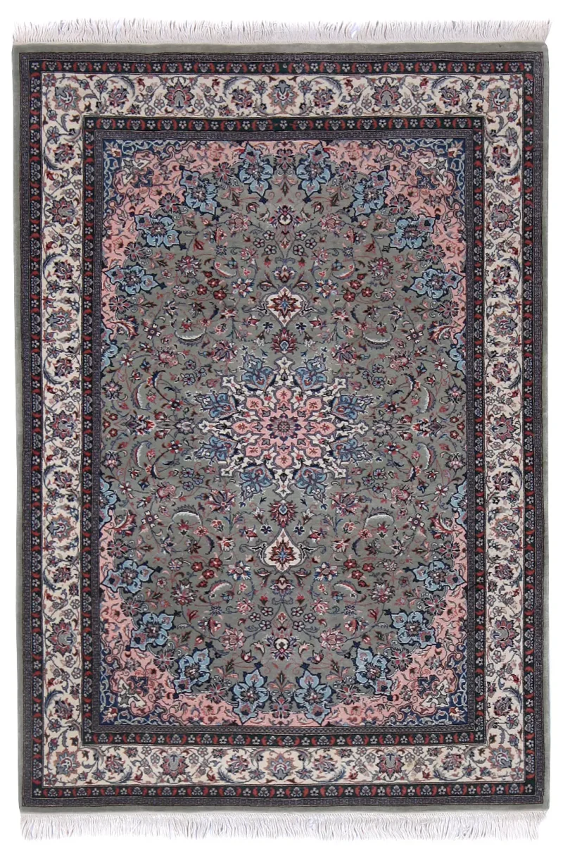 Pakistani-One of a Kind Tabriz Ivory  -  4'  x  6' 2''