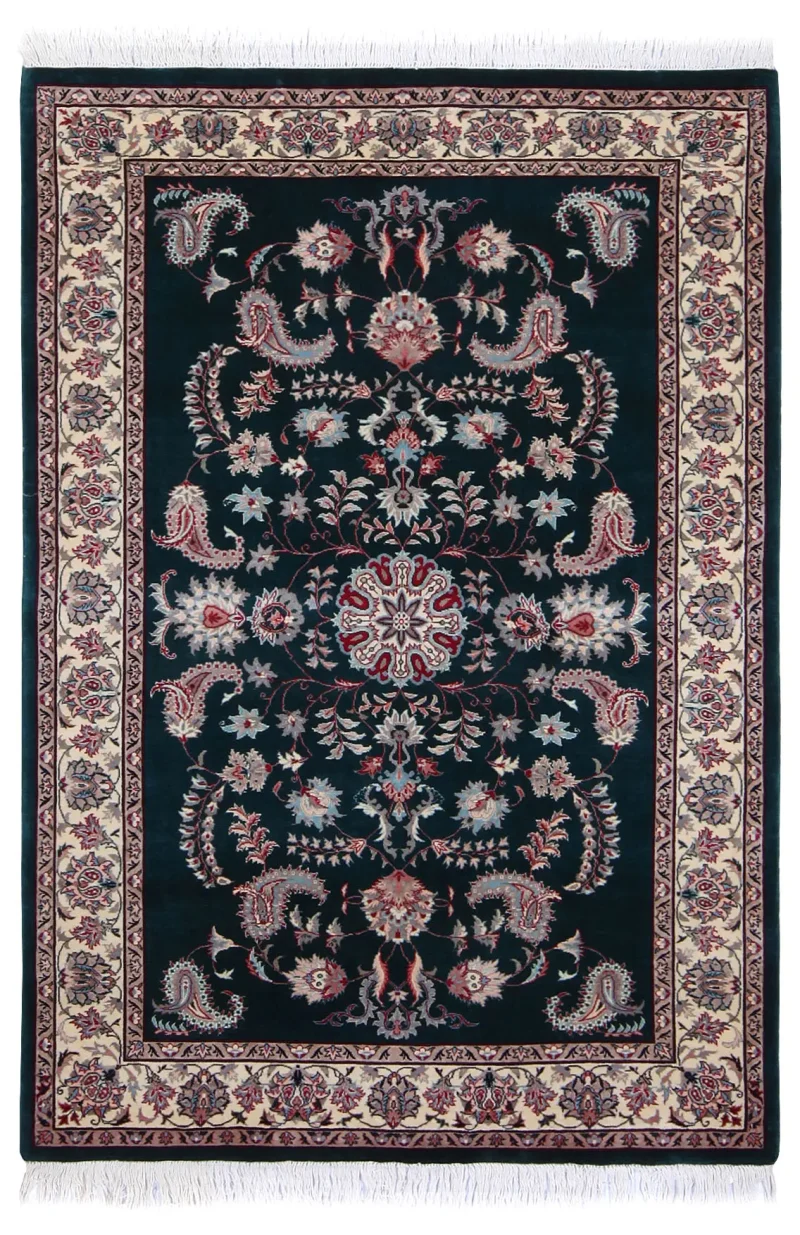 Pakistani-One of a Kind Tabriz Ivory  -  4' 1'' x  5' 10''
