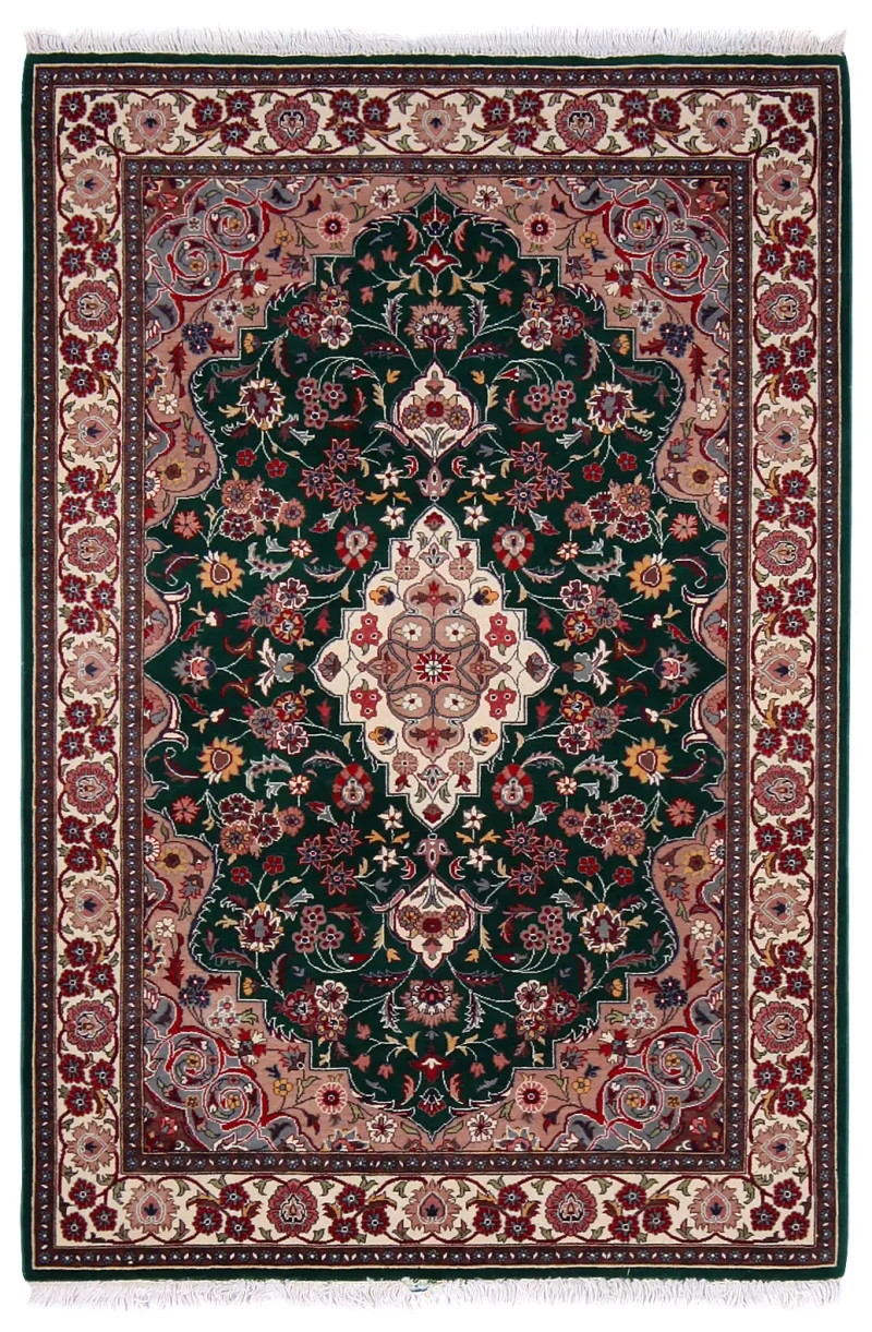 Pakistani-One of a Kind Tabriz Ivory  -  4' 2'' x  6' 2''