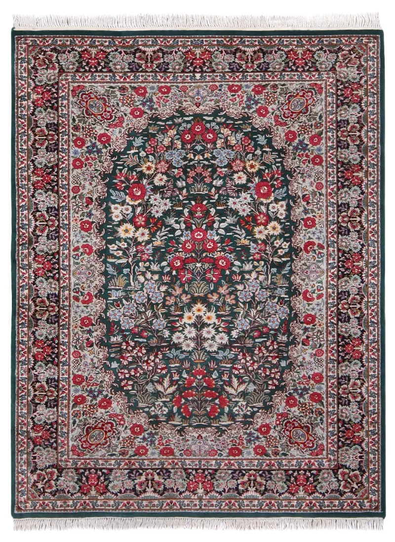 Pakistani-One of a Kind Tabriz Navy  -  4'  x  6' 