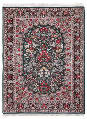 Pakistani-One of a Kind Tabriz Navy - 4' x 6'